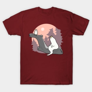 Sad Royal Ghost and Empathic Owl T-Shirt